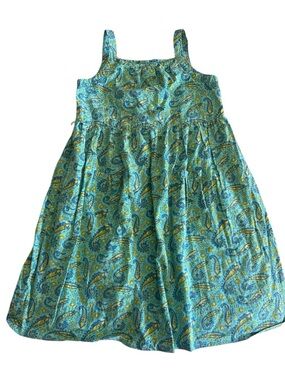 Crewcuts Turquoise Paisley Sundress with Yellow & Blue Accents